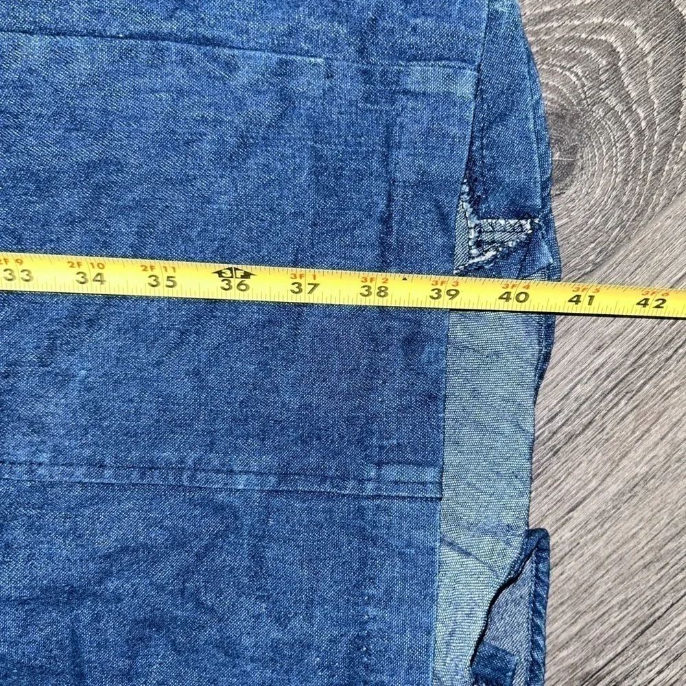 Vtg 80’s Size 8 Blue Jean Dress With Ruffles From Genuine Sport Dressing - Picture 7 of 8